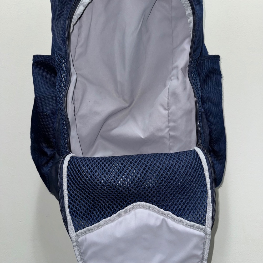 Nike Vapor Power Max Air Backpack Navy Blue Mesh Athletic Gym School Bag - Picture 10 of 11